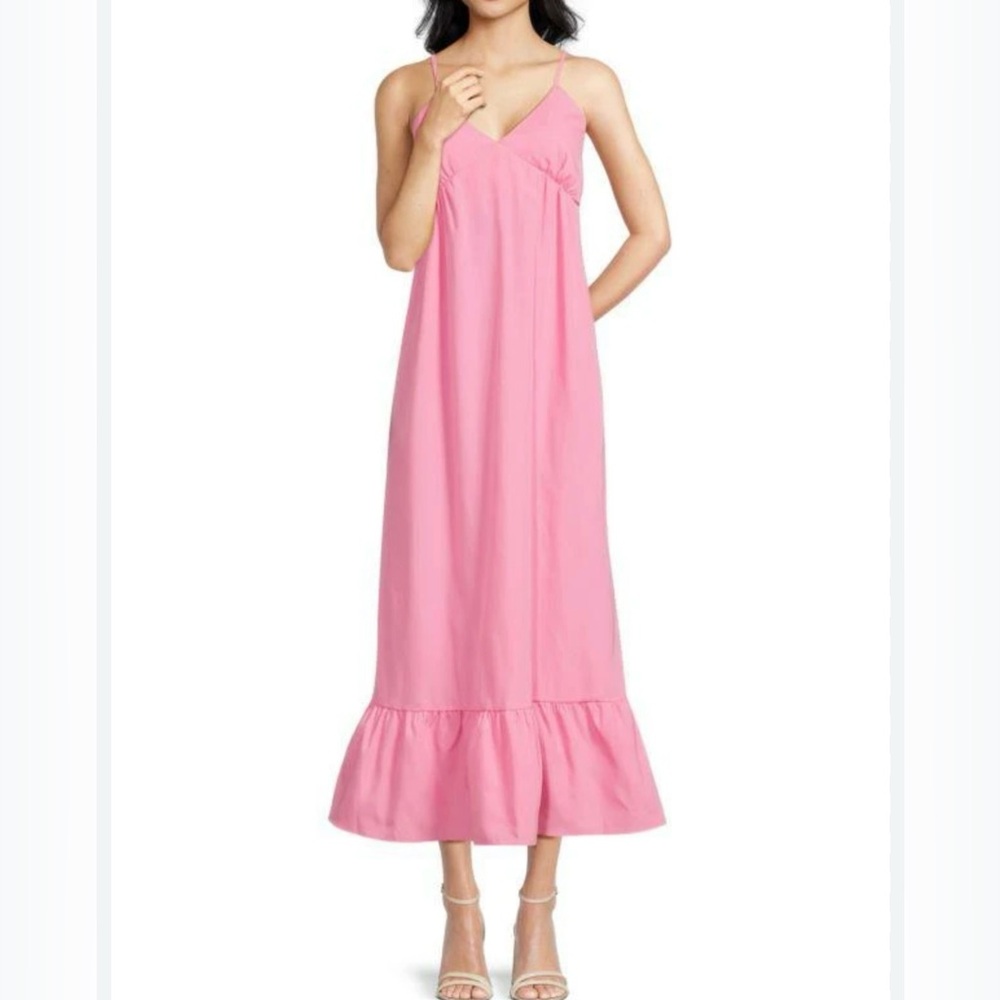 NWT Lea & Viola Pink Triangle Maxi Shift Dress